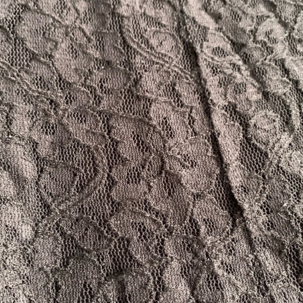 Susan Graver Black Lace Floral Lined Maxi Skirt - Picture 6 of 7